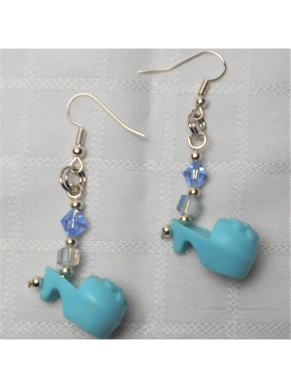 No479 Handmade earrings with dolls shoes charms